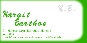 margit barthos business card